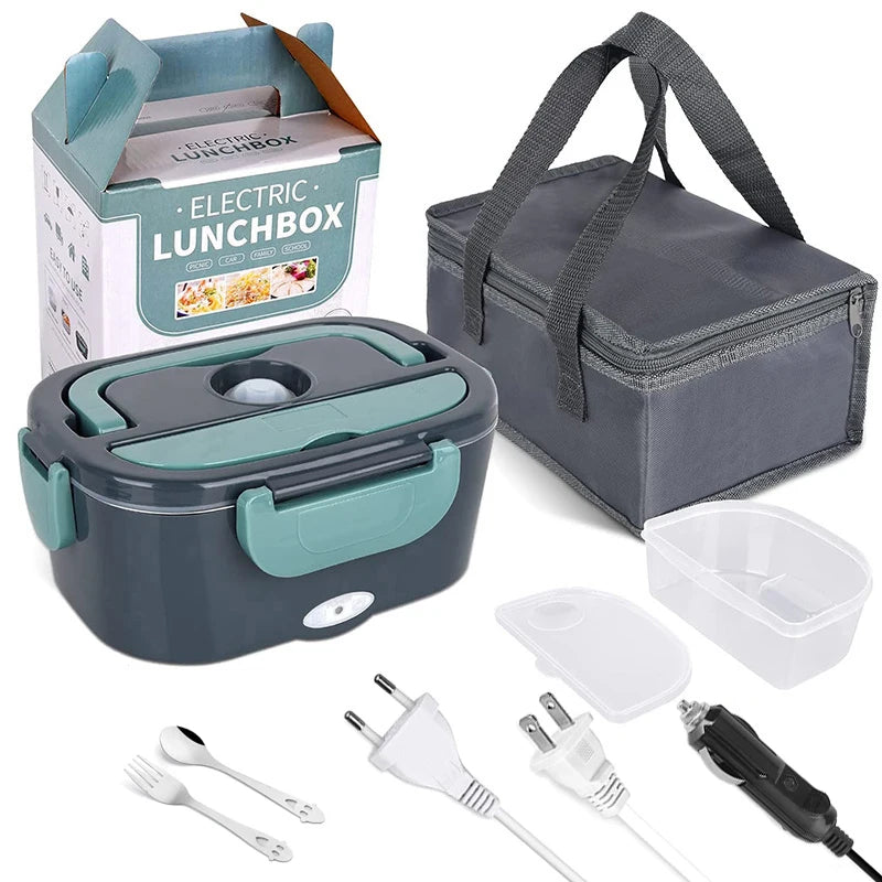 Lunch box set MB Warmer - Electric bento box black Onyx with removable lunch  box compartment MB Side Large and free car cable