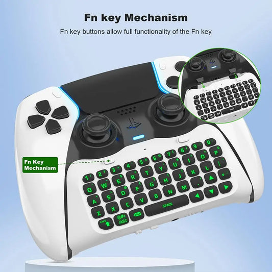 Wireless Keyboard Controller for PS5 Mini Chat Pad Message Game Keyboard Keypad Built-in Speaker With Audio Jack Chat Keyboard