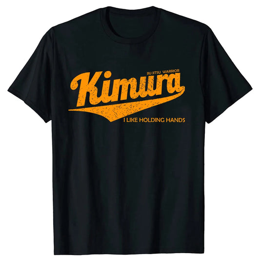 KIMURA I Like Holding Hands T-Shirt BJJ Brazilian Jiu Jitsu Birthday Design Tops Tees Loose Style Cotton Student Tshirts
