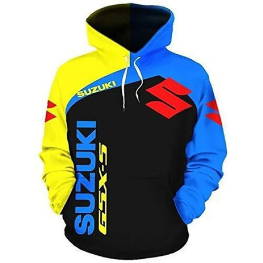 Spring and Autumn 2021 New Suzuki Hoodie 3D Print Sport Pullover Men's and Women's Motorcycle Jackets Hip Hop Street Fashion Top